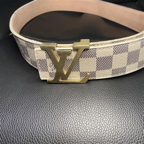 cream louis vuitton belt